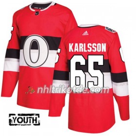 Ottawa Senators Trikot Erik Karlsson 65 Adidas 2017-2018 Rot Authentic - Kinder